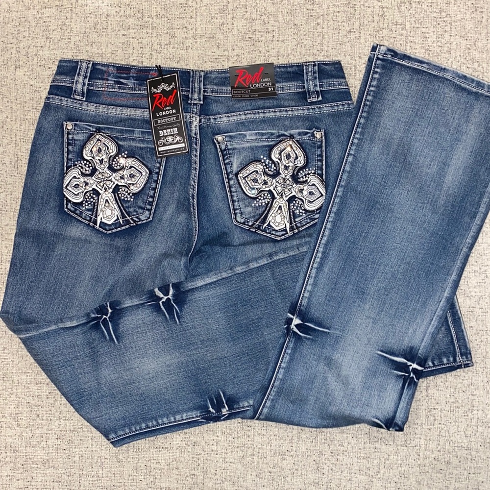 NWT Rose Royce Red Label Distressed Rock Star Jean